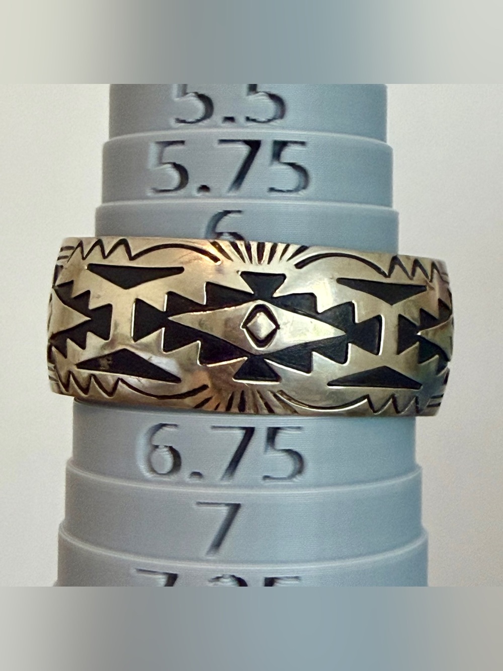 Navajo Native American Southwestern Sterling Silver Cuff Bracelet - Picture 5 of 5